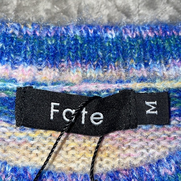 NWT Anthropologie FATE Long Sleeve multi color wool blend sweater.  Size M - Picture 2 of 7